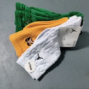 Nike Kids Colorful Socks Set - Green, Orange, White